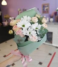Букет цветов из:  Хризантемы и Розы #REPLACE_PRED# Поселок ВНИИССОК