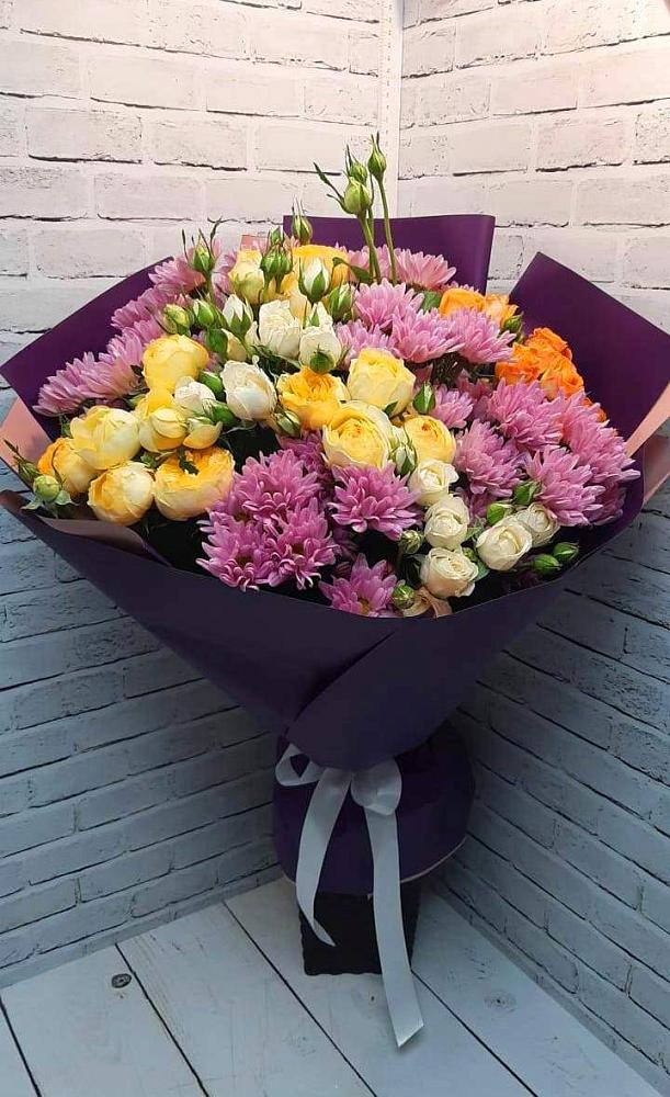 Букет цветов из: Хризантемы и Розы в Поселок ВНИИССОК