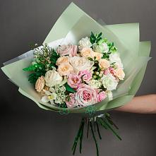 Букет цветов из:  Лизиантусы, Розы и Гвоздики #REPLACE_PRED# Поселок ВНИИССОК