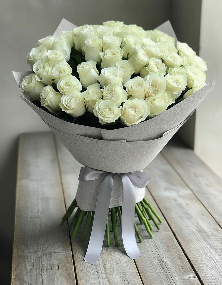 Букет 35 Белых роз в Поселок ВНИИССОК