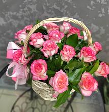 Цветочная композиция из Розы в корзине #REPLACE_PRED# Поселок ВНИИССОК