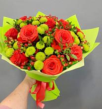 Букет цветов из:  Хризантемы и Розы #REPLACE_PRED# Поселок ВНИИССОК