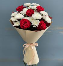 Букет цветов из:  Розы и Хризантемы #REPLACE_PRED# Поселок ВНИИССОК