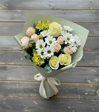 Букет цветов из:  Альстромерии, Розы и Хризантемы #REPLACE_PRED# Поселок ВНИИССОК