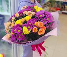 Букет цветов из:  Хризантемы и Розы #REPLACE_PRED# Поселок ВНИИССОК