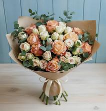 Букет цветов из:  Альстромерии и Розы #REPLACE_PRED# Поселок ВНИИССОК