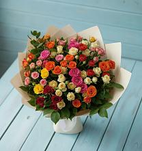 Букет Микс из разноцветных кустовых роз #REPLACE_PRED# Поселок ВНИИССОК